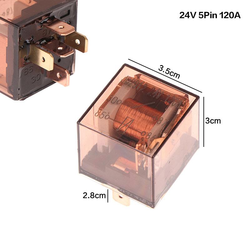 DC 12V 24V Waterproof Automotive Relay 4Pin 5Pin SPDT Car Control Device Relays 40A 60A 120A Car Relays High Capacity Switching