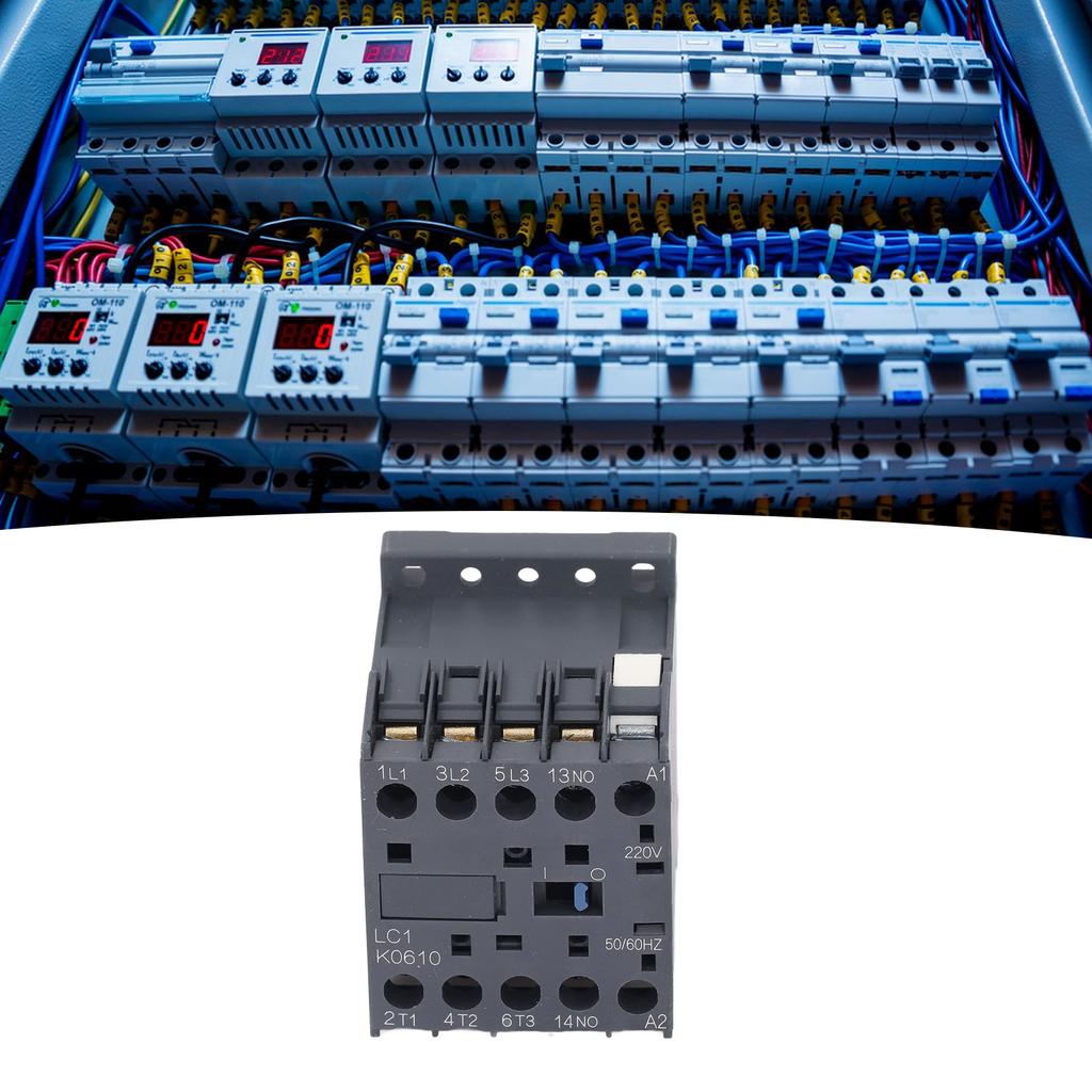 AC Contactor 6A 1 NO Normally Open K Type Small for HVAC Refrigeration Motor Control