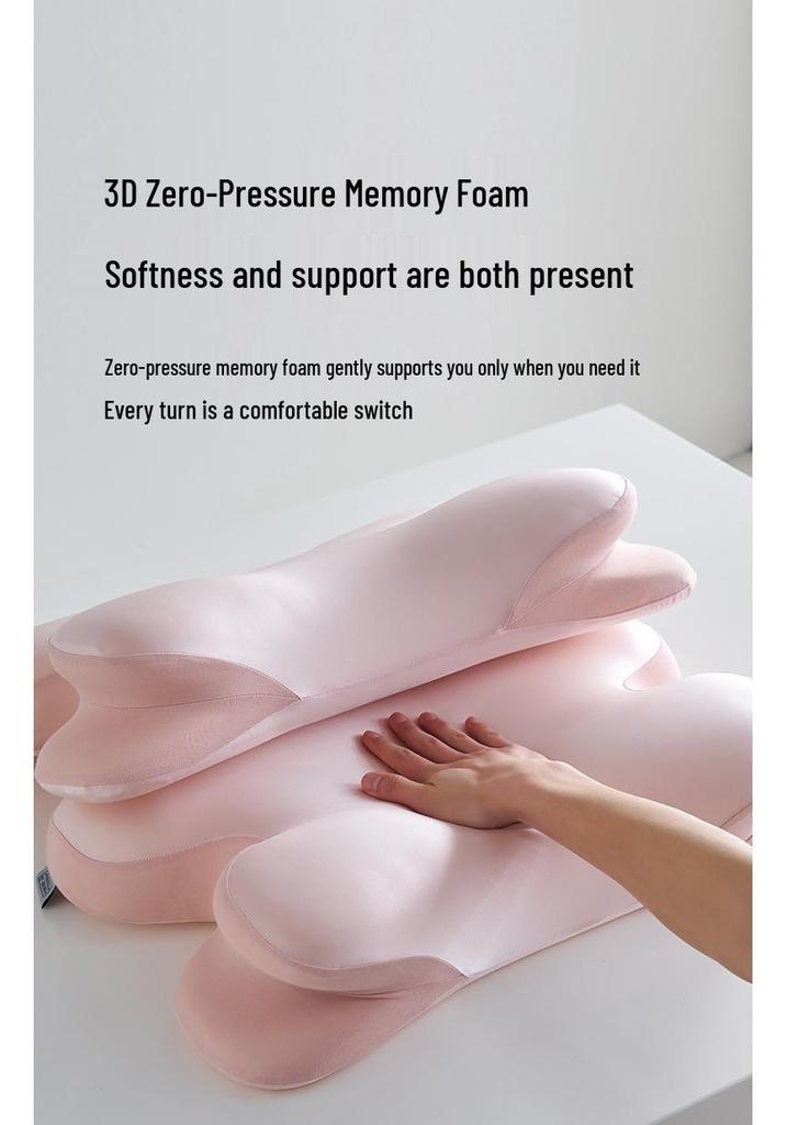 Ergonomic 3D Memory Foam Butterfly Pillow for Neck Support and Deep Sleep