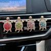 1 Stück Strass-Schildkröten-Design Auto-Lüftungsschlitz-Clip, Auto-Duftspender, Glänzende Dekoration, Lufterfrischer, Geschenk für Männer & Frauen