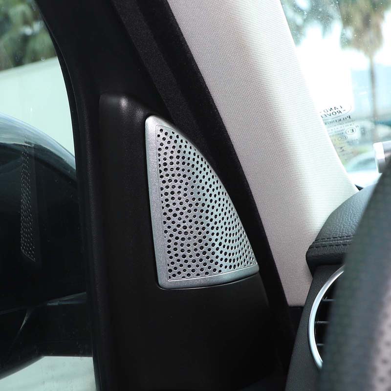 For Land Rover Discovery 4 2010-2016 Stainless Steel Silver Car Door A-pillar Audio Speaker Tweeters Cover Trim Car