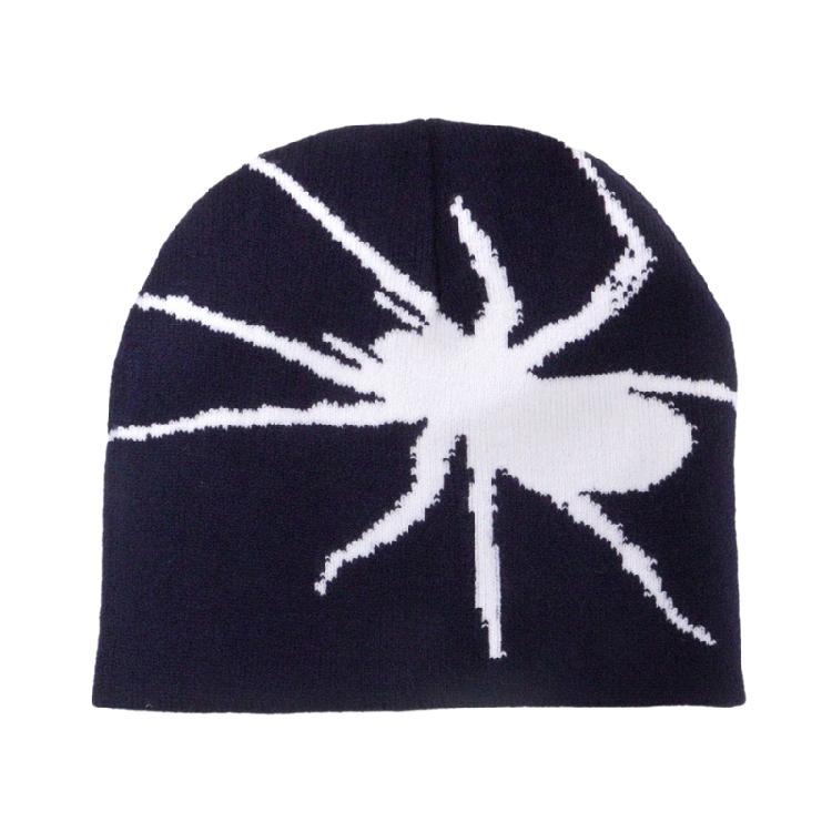 Halloween Jacquard Spiders Hat Knit Windproof Hat for Adult Winter Cycling Ski
