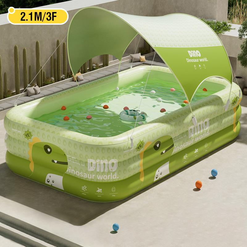non-toxic 1.5-2.6M PVC Inflatable Swimming Pool Children's Cute Home Outdoor Large Pool for Family for Backyard Baby Indoor Bath Bathtub