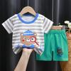 2025 Kids' Short Sleeve Summer Pajama Set - Boys and Girls Baby T-shirt and Shorts