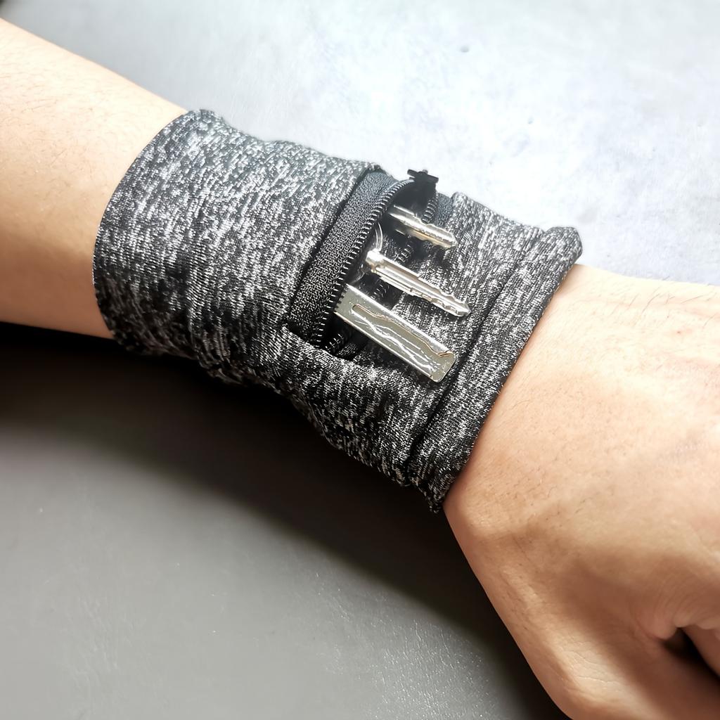 Fashionable Neutral Wrist Wallet Bags: Durable Polyester, Zipper Closure - Ideal for Gym, Running, Cycling & Travel - Available in Pink, Black & Gray