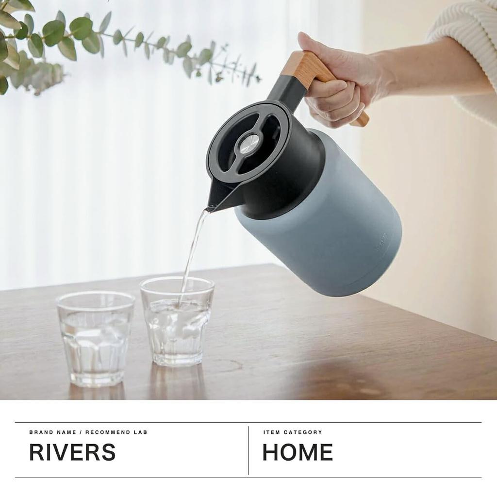 Rivers Thermo Jug Kite 1200 Thermo Jug, 1.2L, Black