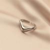 ANENJERY Irregular V-Shaped Lines Rings For Women Simple Temperament Adjustable Ring All-Match Jewelry