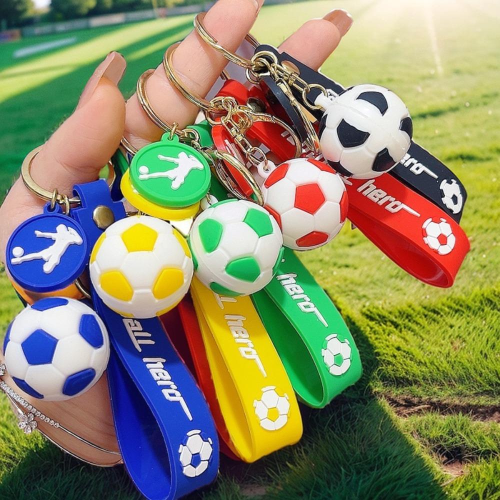 2Pcs Football Keychain Bag Pendant Souvenir for Birthday Party Football Carnival Wedding New Year Fans Car Keychain Small Gift