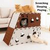 Stackable Cat Scratcher House Felt Cat Claw Board Climbing House  Cat Scratching/sleeping/playing