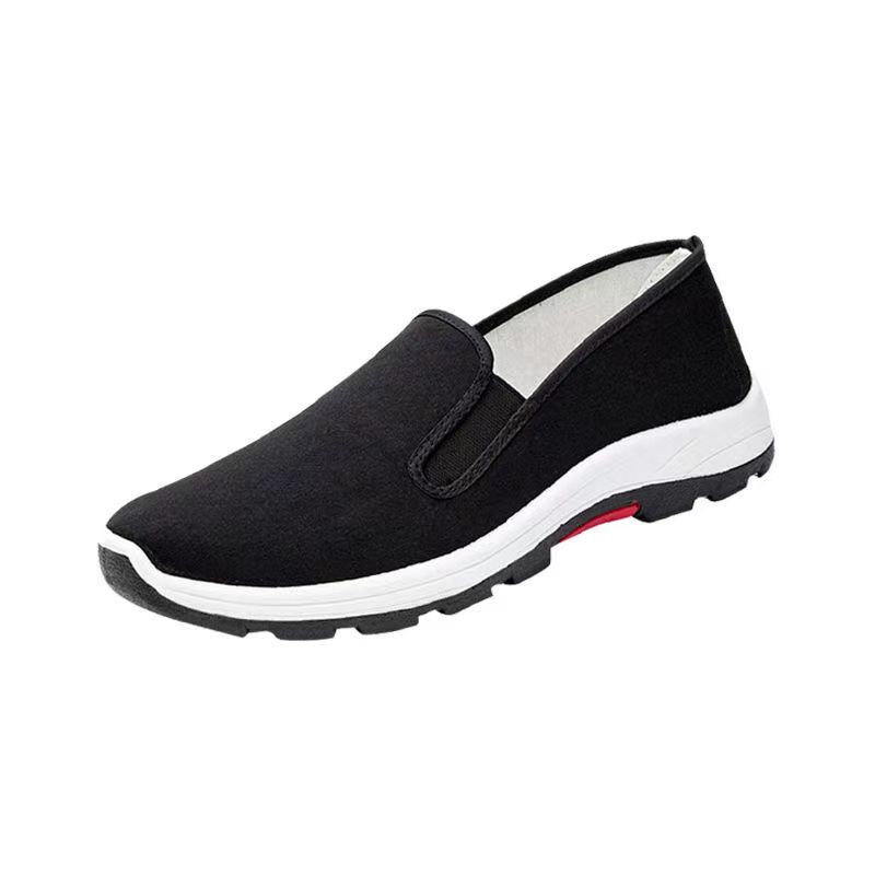 Cloth Shoes Men's Velvet Thickened One-pedal Black Work Shoes Guochao Comfortable Versatile Cotton Shoes Old Beijing Cloth Shoes