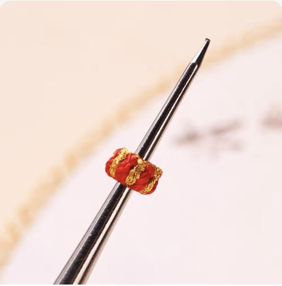 Seiko Handmade Woven Lantern & Lotus Knot Spacer Beads - Non-slip Hand Rope Accessories with 3mm Hole