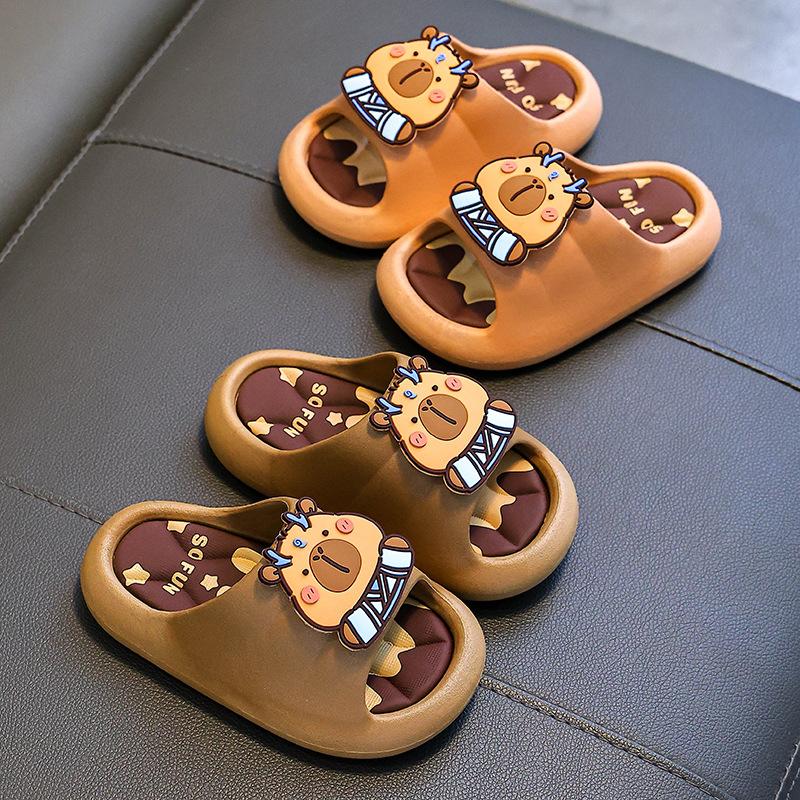 Ao Bing Kapibara Summer Children's Sandals Boys and Girls Non-Slip Soft Sole Bathroom Shower Kids Beach Sandals