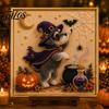 3D Imitation Pearl Painting Kit Halloween Faux Kit, Puppy Ghost Art Craft Kits for Families Groups Adults Beginners, Home Wall Decor, DIY Stress