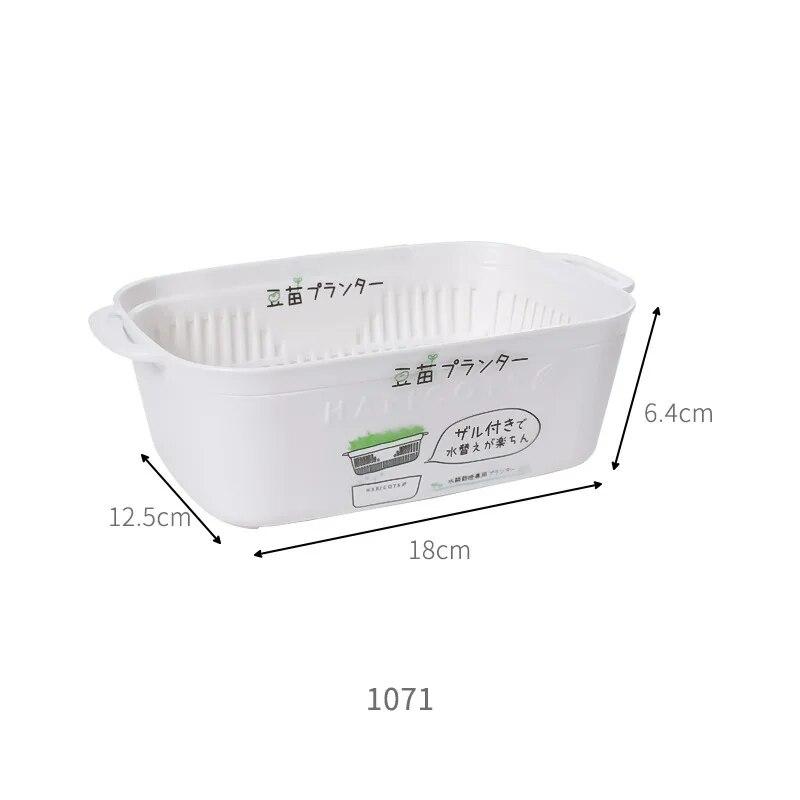 1 buc. Cultivator de germeni de fasole verde, ghiveci de germinare pentru răsaduri de mazăre, plantare de legume, iarbă pentru pisici, tavă hidroponică fără sol