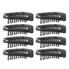 100pcs Hair Extension Clips Multipurpose 38mm 10 Teeth Wig Clips for Hair Extensions DIY Black