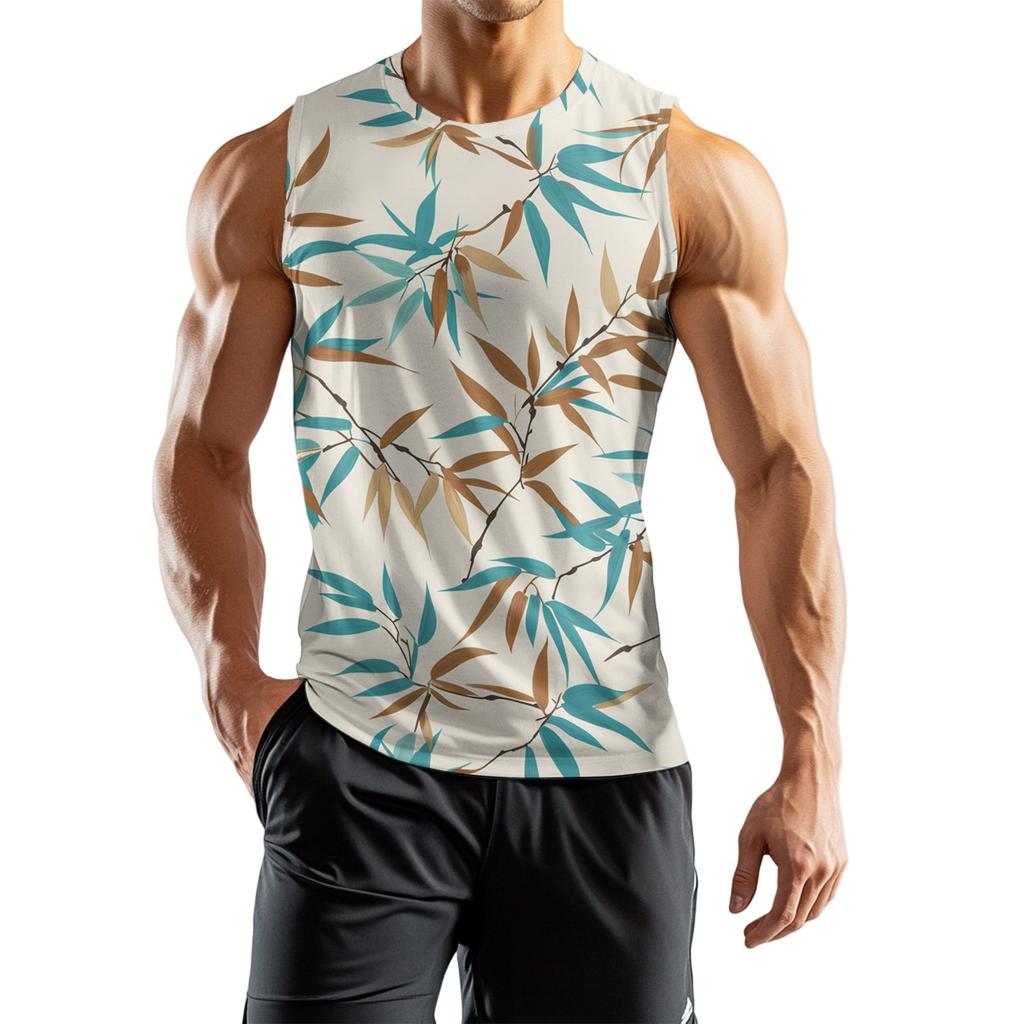 Herren Athleisure Unabhängigkeitstag Bedruckte Ärmellose Weste