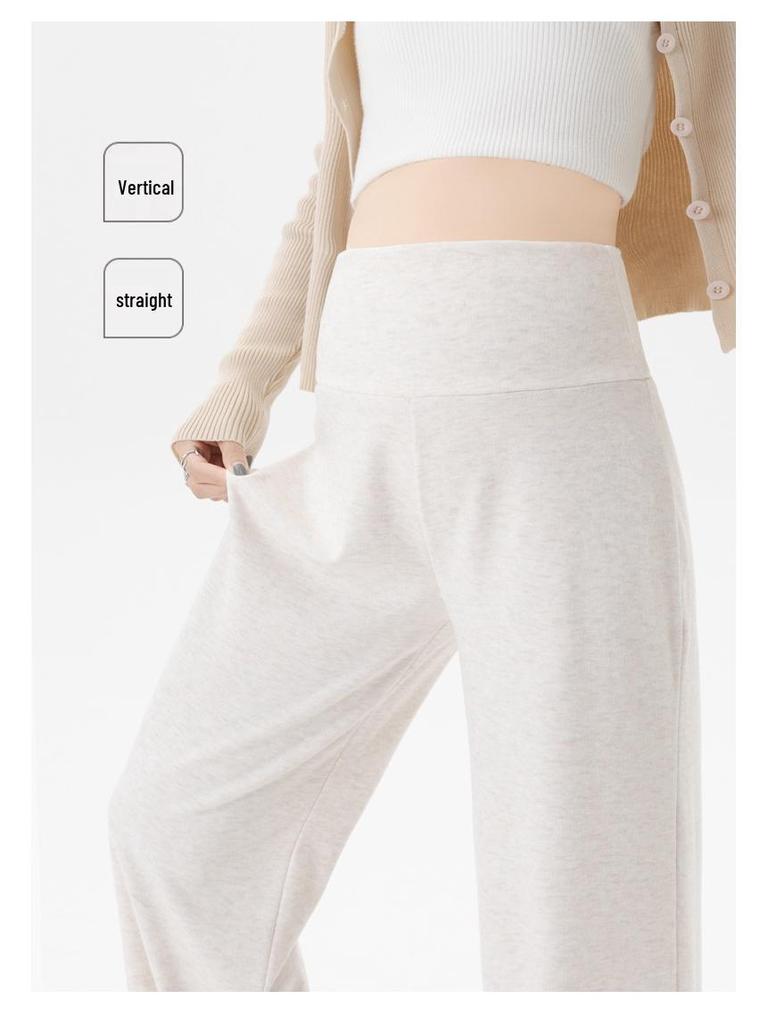 Spring/Autumn Maternity Wide-Leg Pants – Loose-Fit, Non-Slip Waist, Lightweight & Casual