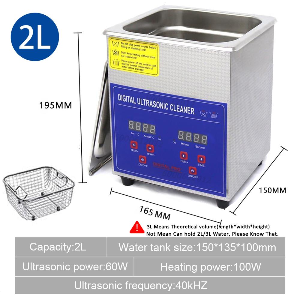 3L 6L 10L 2L Ultrasonic Cleaner Ultrasound Washing Machine Ultrasonic Heated Washing Bath Home Commercial Ultrasonic Cleaner EU