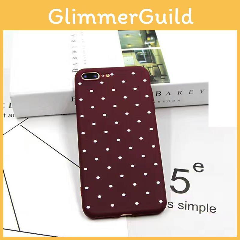 6 For Iphonex 6s 7 8 Plus Slim Shockproof Silicone Polka Dot Soft Tpu Case Cover
