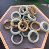 Xiuyu Jade Blue Flower Bracelet: Handmade Retro Stone Ring Jewelry