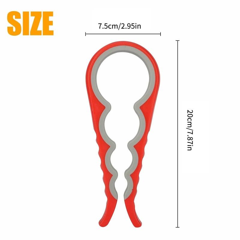 Bottle Opener, Cap Screw, Multifunctional 4 In 1 Universal Kitchen Plastic Can Anti Slip Cap Opener, Beer Opener, Etc