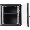 12U Wall Mount Network Server Cabinet, 15.5'' Deep, Server Rack Cabinet Enclosure, 200 lbs Max. Ground-mounted Load Capacity, with Locking Glass Door
