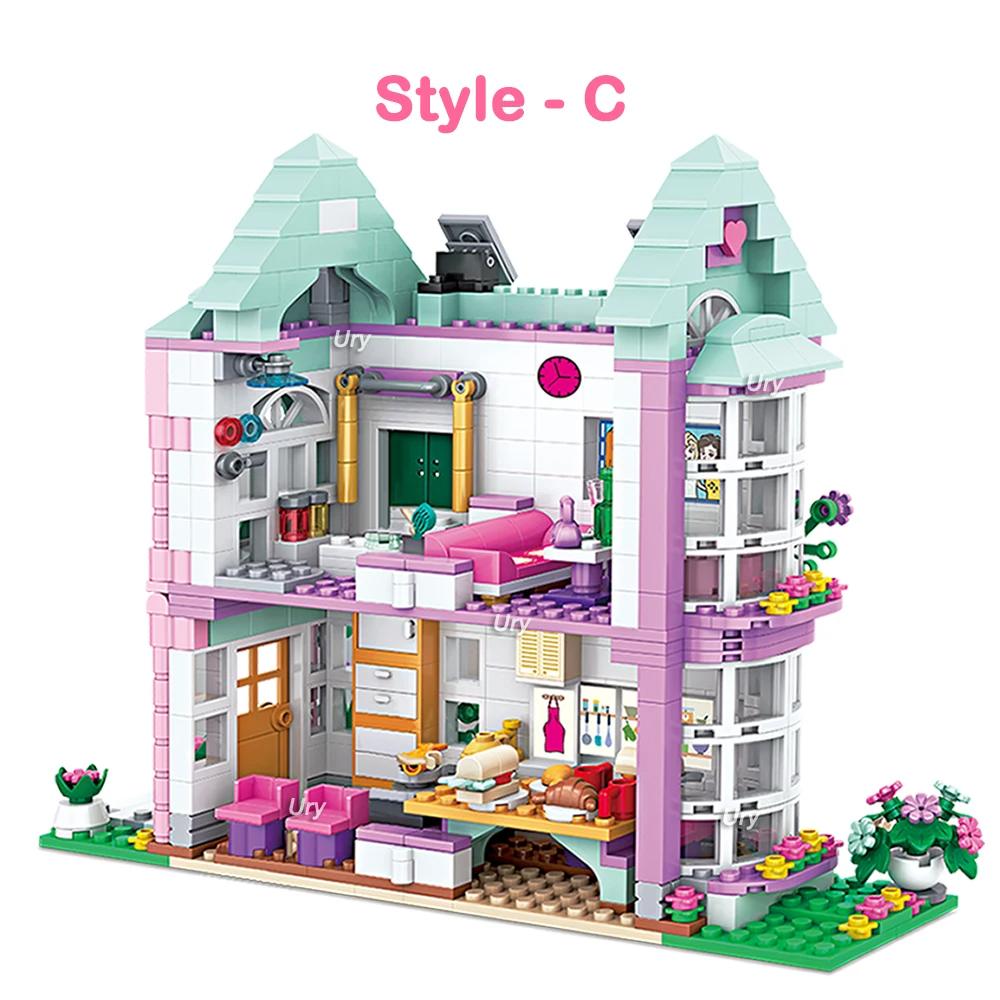 Creative Fairy Tale Flower House Architecture Building Blocks creative DIY tabletop decoration Toys Christmas birthday gifts
