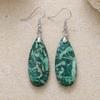 Luxury High Quality Natural Emperor Stone Water Drop Earrings Earrings European and American Popular Retro Jewelry