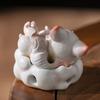 Nine-tailed Fox Incense Burner Decoration Chinese Style Vintage Fox Resin Incense Holder Home Office Desktop Ornament