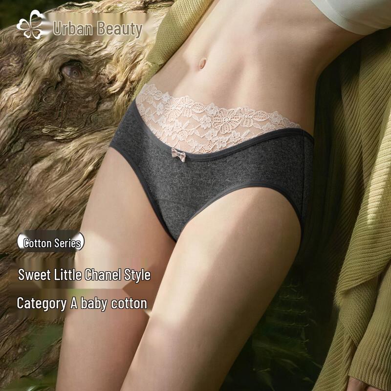 Women s Pure Cotton Low-Rise Lace Briefs 3-Pack M/L