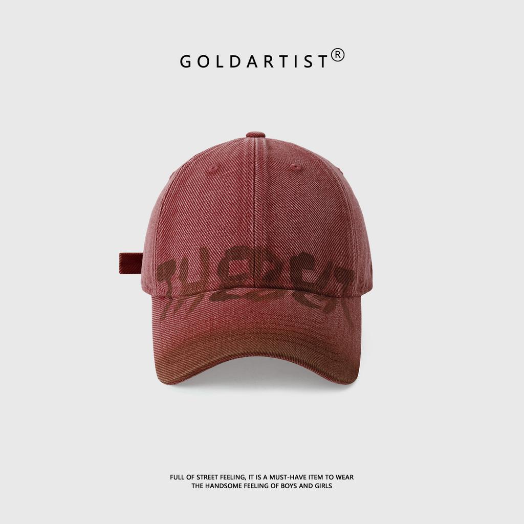 Retro washed old letter baseball cap female wide brim big head circumference showing face small soft top cap male