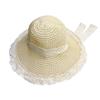 Straw UV Sun Wide Large Lace Sun Protection [NAMEOF] Women's Hat, Protection, Hat, Face-Slimming Effect, Brim, Spring/Summer, Size, Ribbon, Foldable,