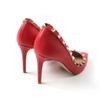 Great Valentino Garavani pumps Rock stud pointed toe Red leather Women 36 Used