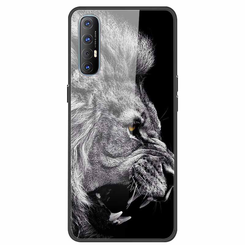 Glass Case For Oppo Reno 3 Pro 5G Case Soft Bumper Hard Tempered Glass Back Cover For Oppo Reno3 Pro 2019 Phone Case Funda Bag