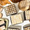 30 Pcs Symbols Retro  A-Z Letters English Digital Hand Notes Seal Typewriter Series Decorative Printing Materials Wood Stamp Set