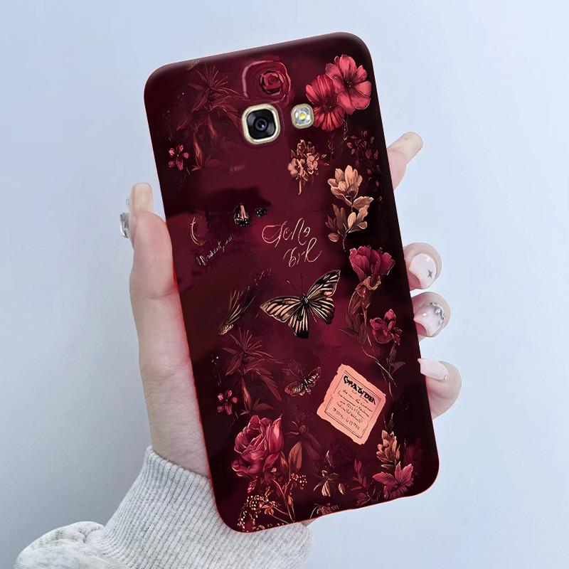 For Samsung Galaxy A5 2016 A7 2017 Phone Case Flower Girls Design Soft Silicone TPU Back Housing for SM-A510F A520F A720F Covers
