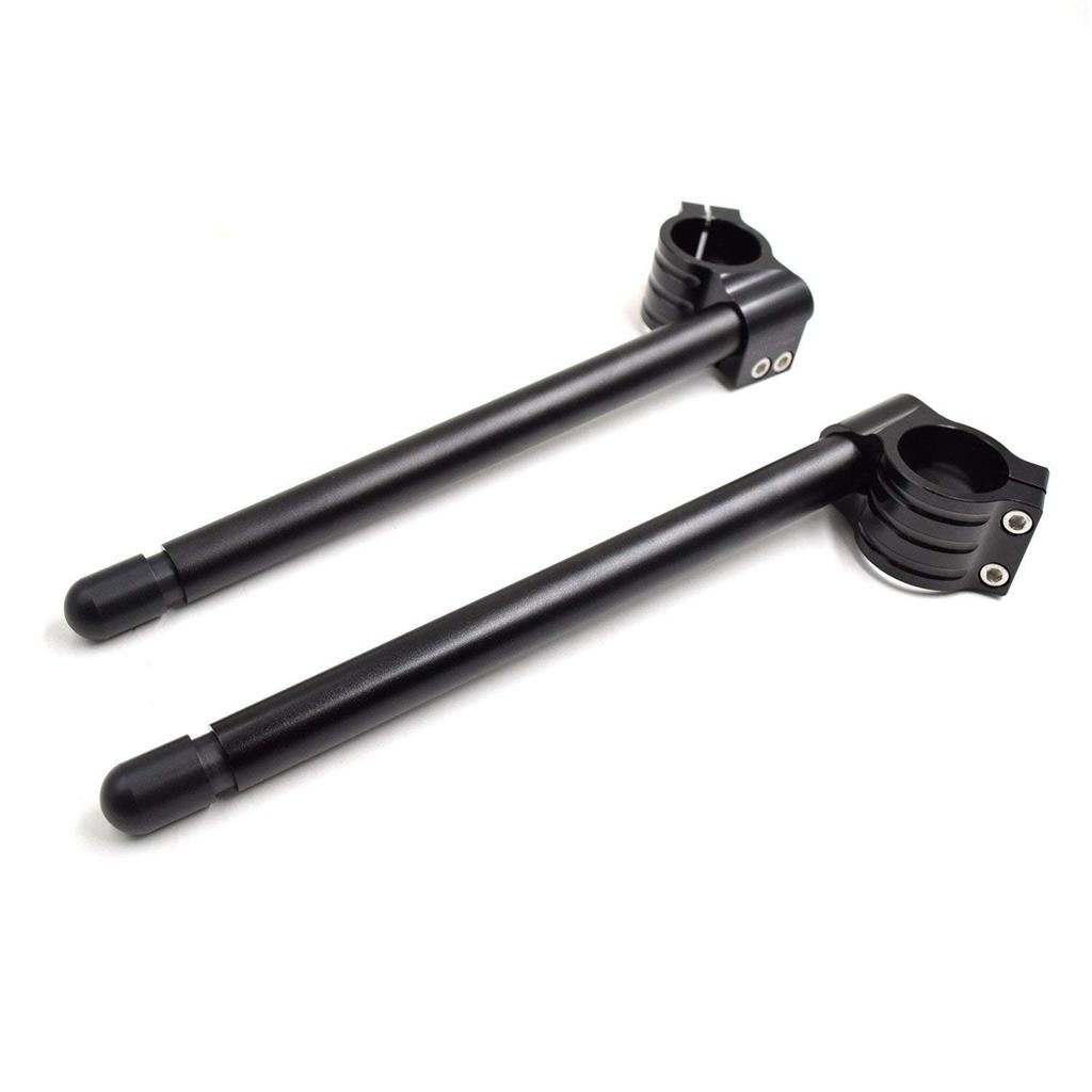 Karun CNC Aluminum Handlebar Replacement for Kawasaki ZX6R Aprilia RSV4 for for Hyosung 250R Universal Cafe Racer Tilt Angle Bar Assembly Black 51mm