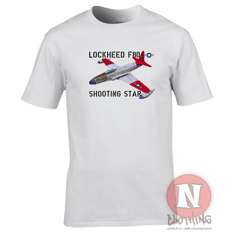 Lockheed F80 Shooting Star TShirt Ww2 Cold War Jet Fighter Aircraft Tee