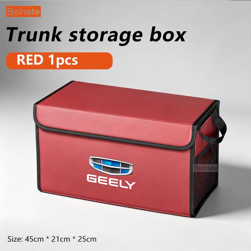 Car Trunk Storage Box, For GEELY GX2 GC2 GC6 Ck BINYUE BOYUE Emgrand EMGRAND PU Pickup, Leather Stowing Tidying Bag Accessories