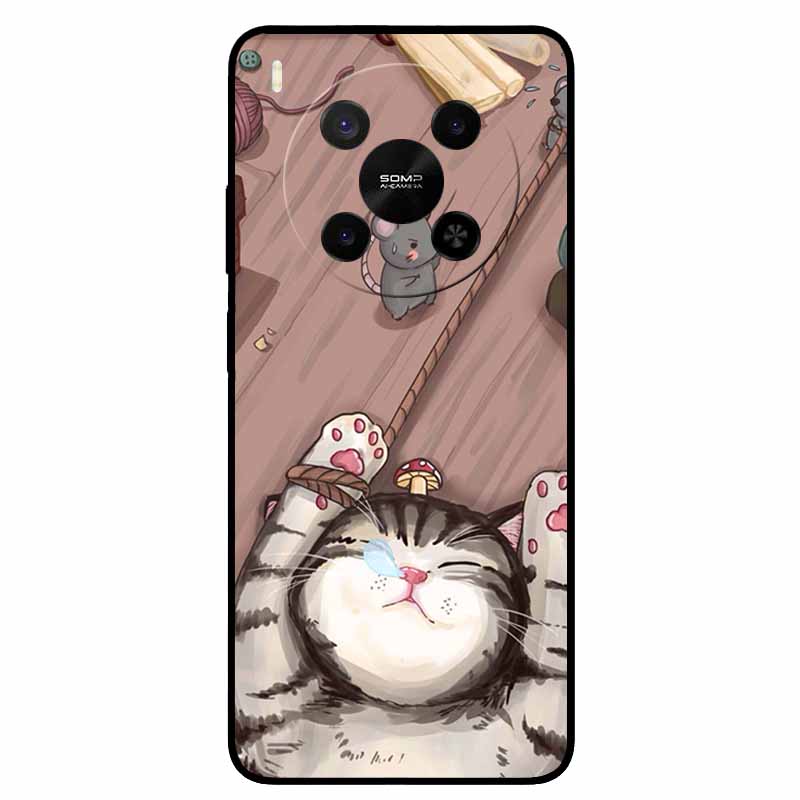For ZTE Blade V70 Max Case Lion Cat Black Soft Silicone Fashion Phone Cases For Nubia V70 Max Protective TPU Coque Blade V70 Max