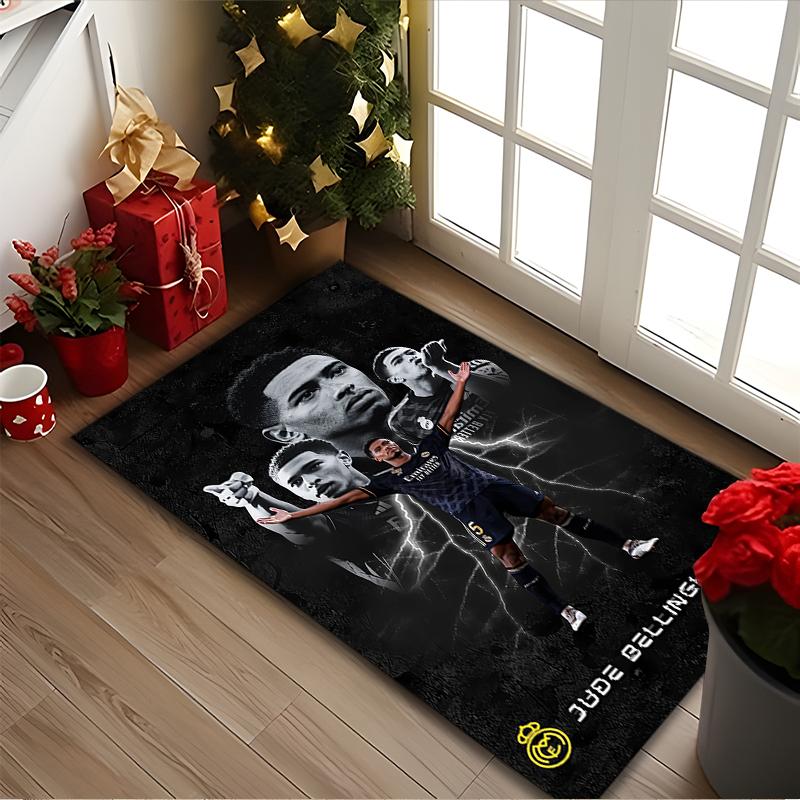 1pc Real Madrid Printed Chair Rug for Home Office Use, Living Room Kitchen Game Room Area Carpet