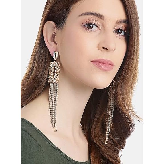Jewellery Earings for Women Crystal Tassel Handmade Earrings for Girls and Women