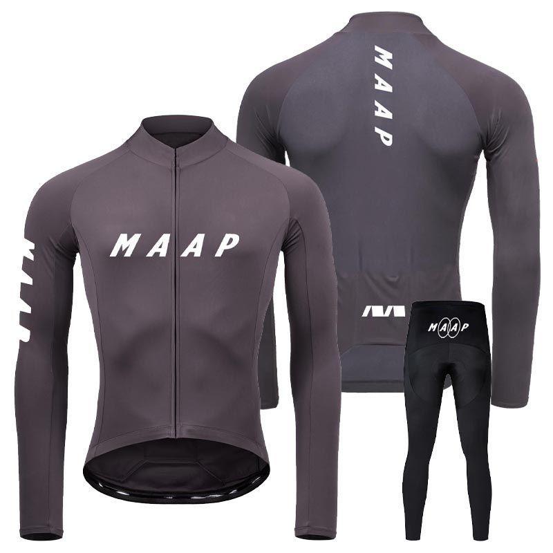 Tuta da Ciclismo da Uomo a Manica Lunga Primavera e Autunno Bici da Strada, Tuta da Ciclismo Sottile Traspirante