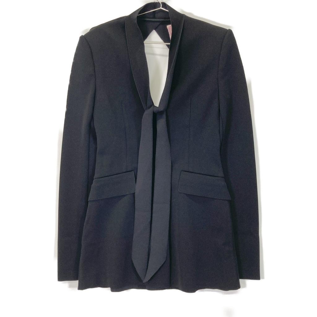 FETICO 24AW FTC244-0207 BLACK KNITTED TAILORED JACKET Jacket 1 blackUsed