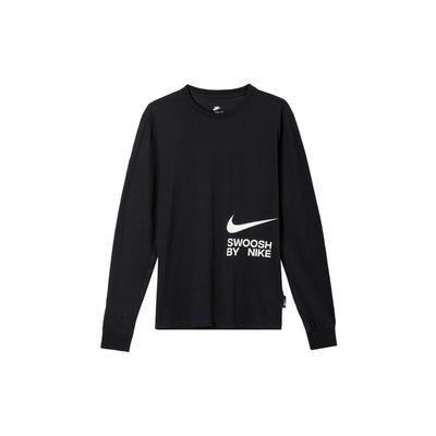 Letter Print Crew Neck American Vintage Sports Casual Long Sleeve T-Shirt Men Tops Black FJ1120-010