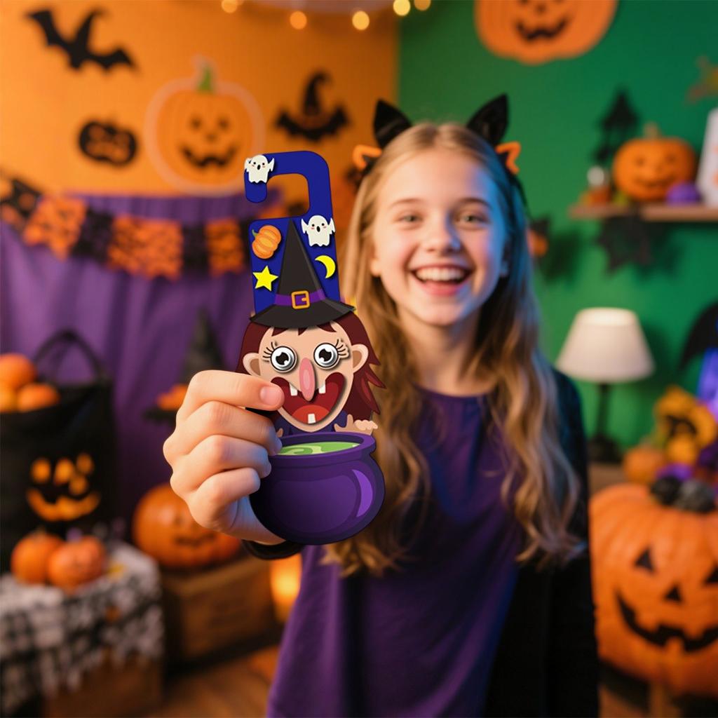 DIY Children's Cartoon Halloween Decorative Door Stickers, Festival Pumpkin Festival Game Set .