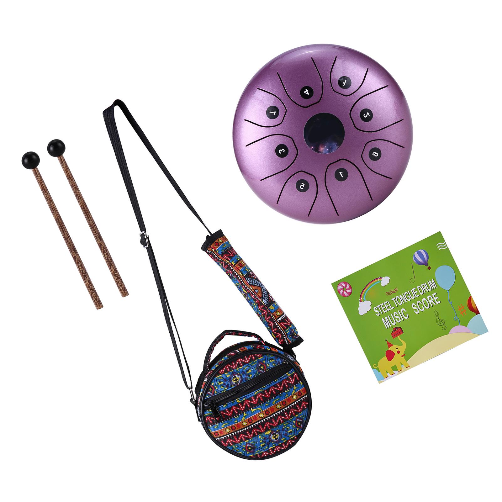 

5,5-дюймовый мини-стальной барабан для языка 8 нот CKey Handpan Drum Стальной карманный барабан Перкуссия