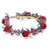 Black Floral Headpiece - Women's Elegant Lace Foam Rose Headband With Flowers for Hair Accessories, Wedding, Party, Birthday Gift, Photo Props | Dark
