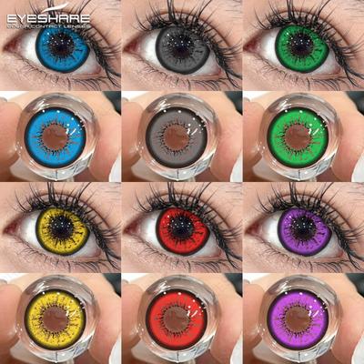 1pair Bella Colored Contact Lenses for Eyes Green Cosplay Eye Lenses Beauty Pupils Yearly