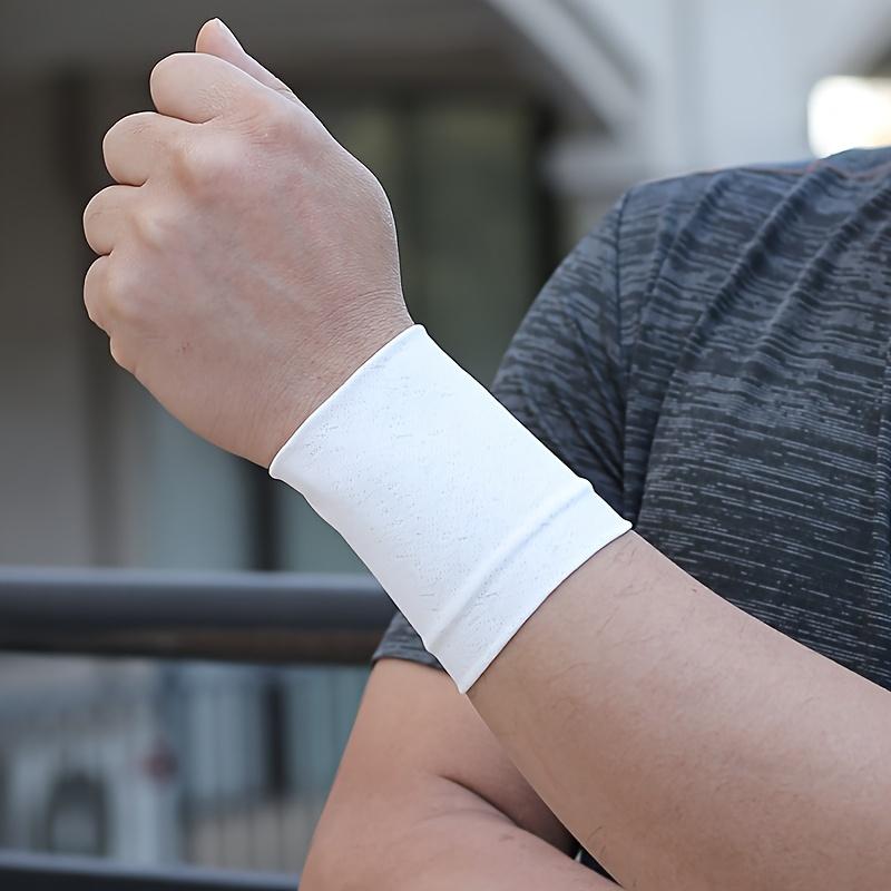 

1 Pair Men s Thin Ice Arm Sleeves Summer Men Ice Silky Fiber Fabric Short Wristband Outdoor Arm Sleeves, Women s Cool Wrist Sleeves